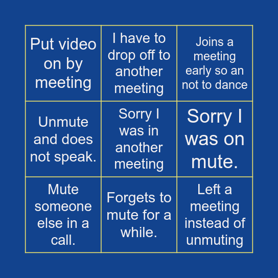Arifu Meetings Bingo Card