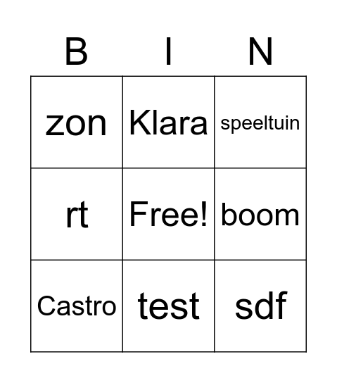 Boeken Bingo Card