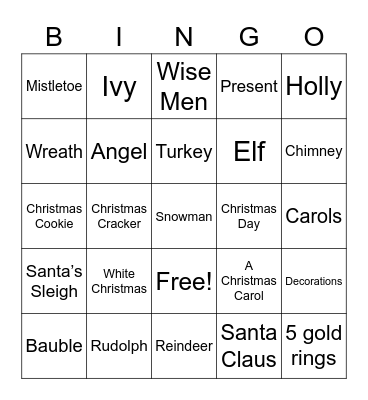 Christmas Bingo Card