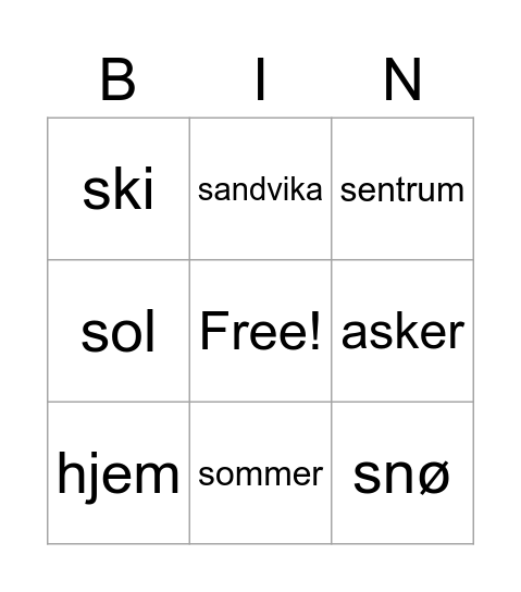 Julestemning Bingo Card