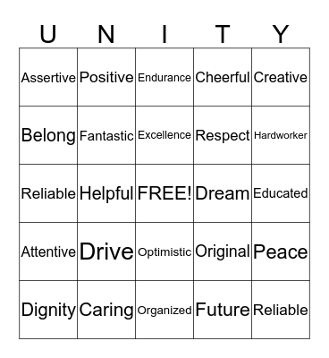 Teamwork Bingo Card