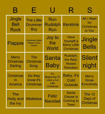 Christmas 2020 Bingo Card