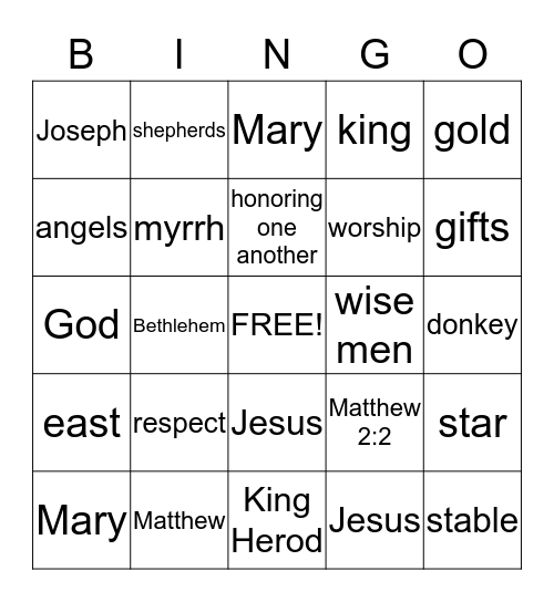 Christmas BINGO Card