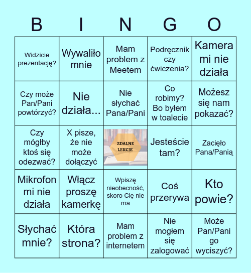 BINGO ZDALNYCH LEKCJI Bingo Card