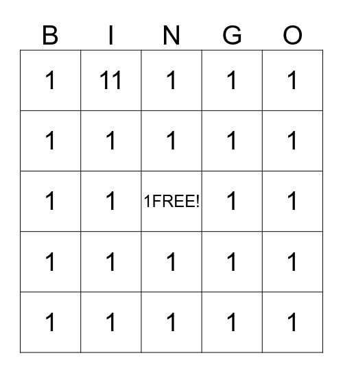 Super Bingo ronde Bingo Card