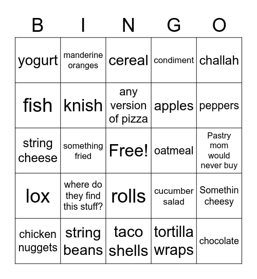 BOX BINGO Card
