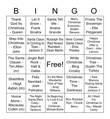 Analytics Christmas Bingo Card