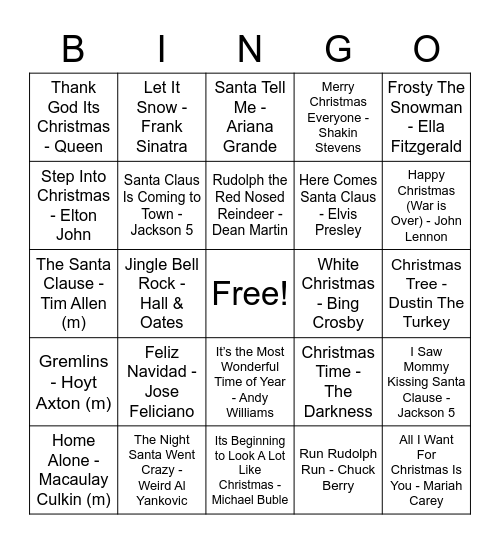 Analytics Christmas Bingo Card