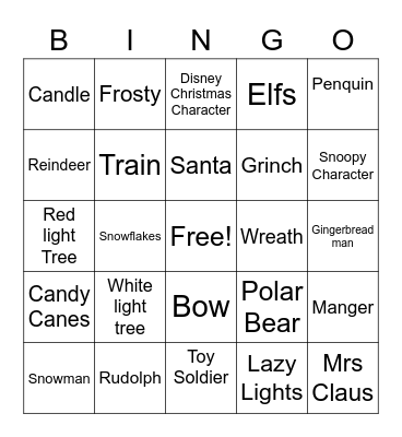 Christmas lights2020 Bingo Card
