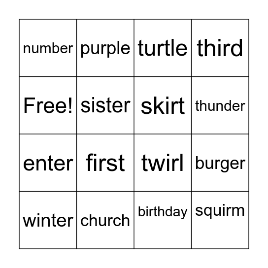 Bingo Card