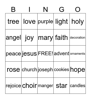 Christmas Bingo Card