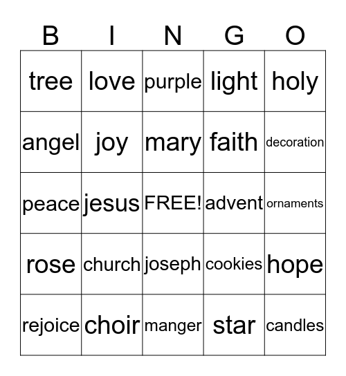 Christmas Bingo Card