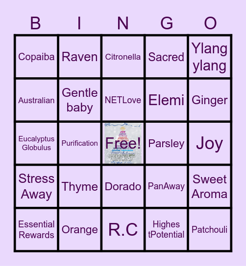 NET OIL BINGO Card