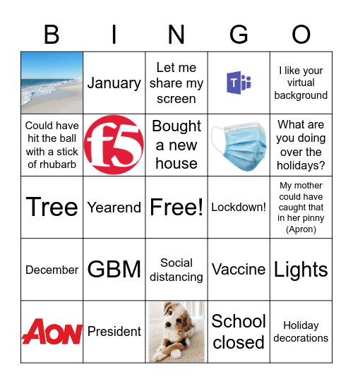 GSS Holiday Celebration Bingo Card