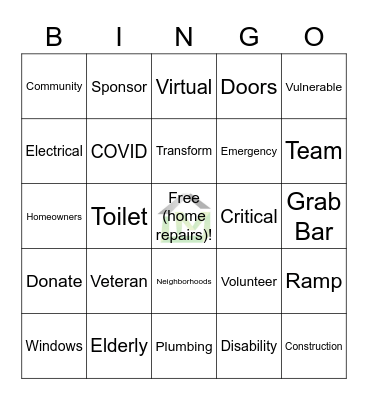 Revitalize Milwaukee Holiday Bash Bingo Card