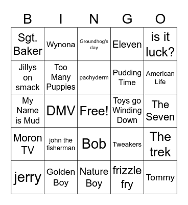 Primus setlist bingo @SwissChriss Bingo Card