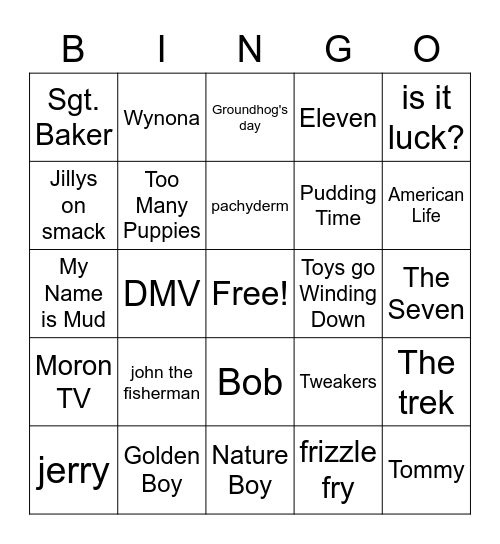 Primus setlist bingo @SwissChriss Bingo Card