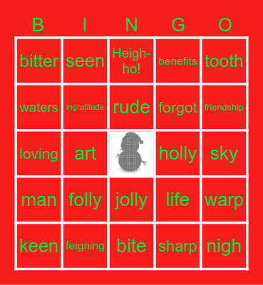 Carbonite Virtual Holiday Party 2020 Bingo Card