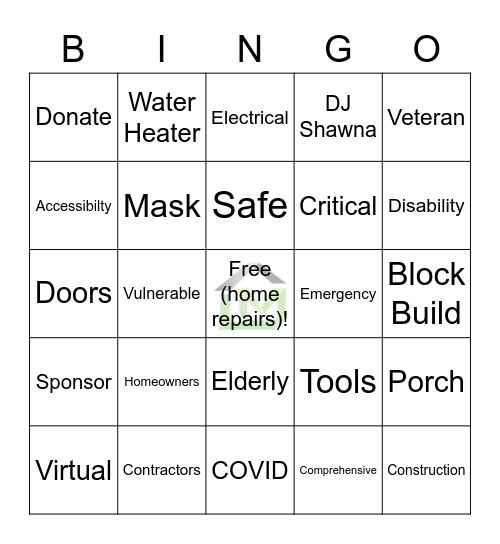 Revitalize Milwaukee Holiday Bash Bingo Card