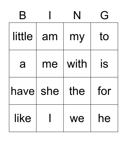 Reading Street MP2 Bingo Card