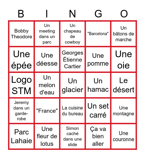 Enfin2020 Bingo Card