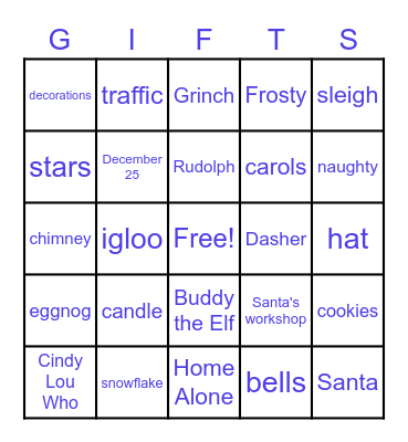 Holiday BINGO Card