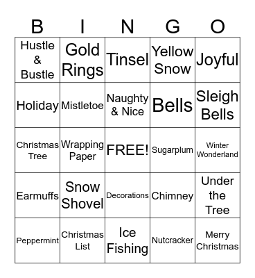 Christmas Bingo Card