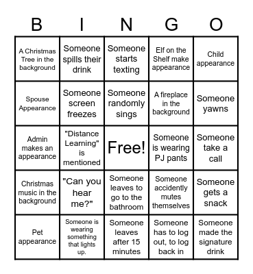 Holiday Party BINGO! Bingo Card