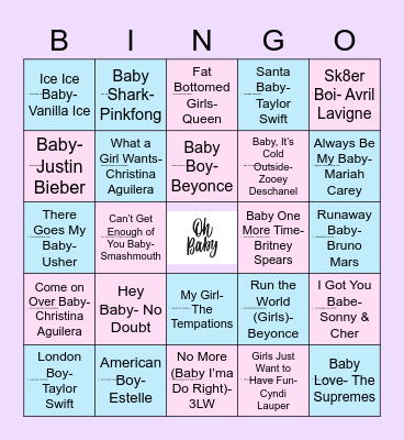 Baby Laws Gender Reveal! Bingo Card