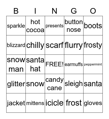 Christmas Bingo Card