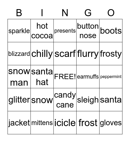 Christmas Bingo Card