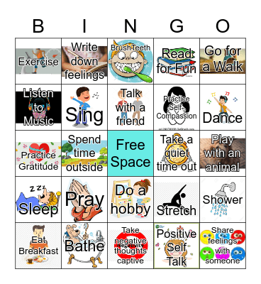 Self-Care BINGO Card