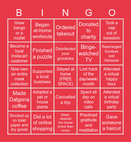 Holiday Bingo! Bingo Card