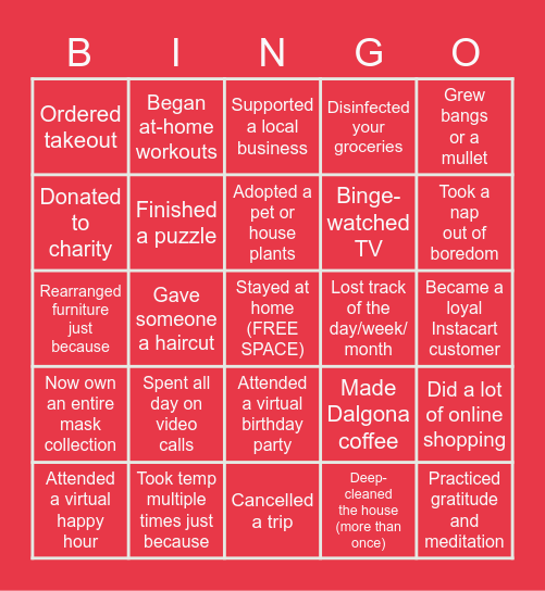 Holiday Bingo! Bingo Card