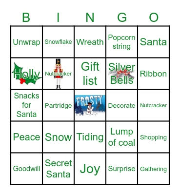 Holiday Bingo 2020 Bingo Card