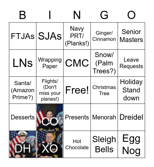 CS Holiday Bingo Card
