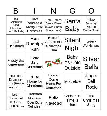 TAP IT CHRISTMAS ROUND Bingo Card