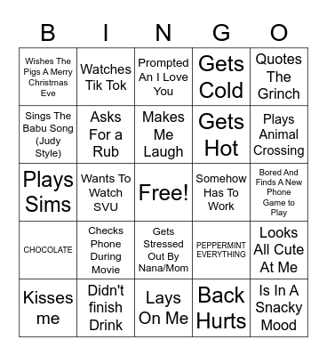 Mamu Bingo! Bingo Card