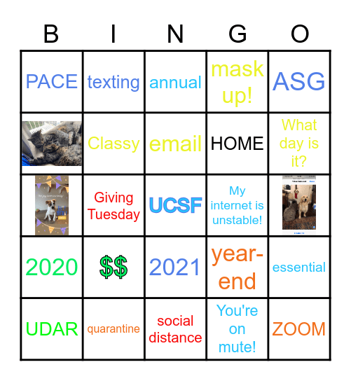 ASG Holiday Bingo Card