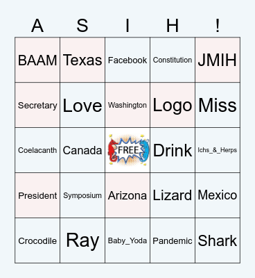 2020 ASIH BAAM ZOOM BINGO Card