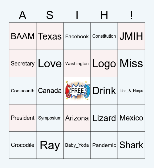 2020 ASIH BAAM ZOOM BINGO Card