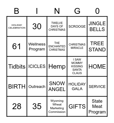 WDA BINGO Card