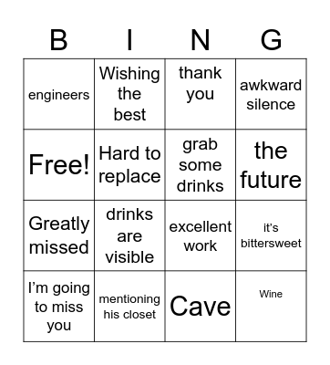 Farewell Gui Bingo Card
