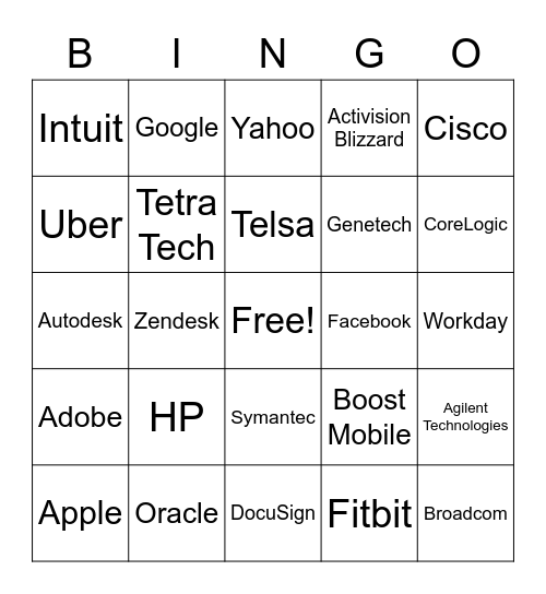 Leaving California Bingo Card