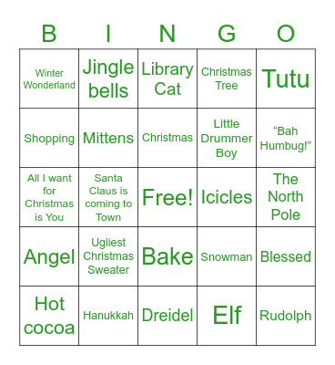 Holiday Bingo Card