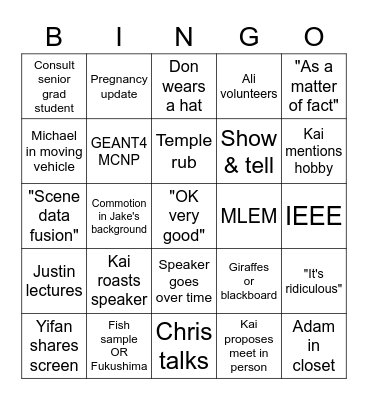 🅱️eARING 🅱️ingo Bingo Card