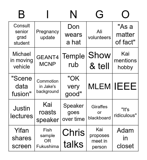 🅱️eARING 🅱️ingo Bingo Card