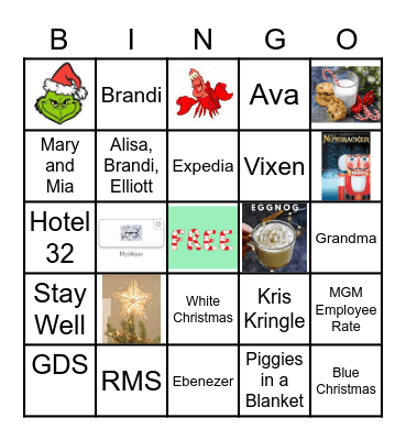 Holiday Bingo Card