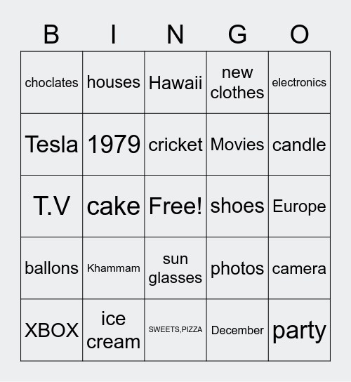 kamal bingo Card