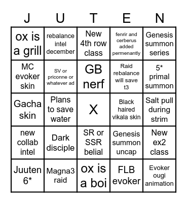 Bingo strim Bingo Card